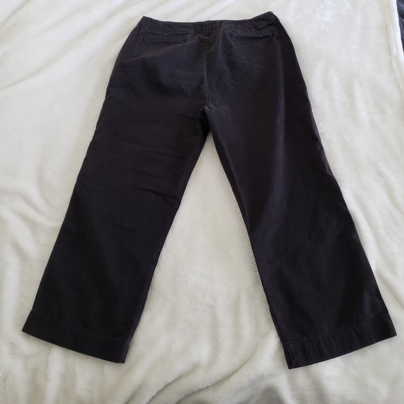 French Kuff Black 100% Cotton Capris Size 8 - Picture 2 of 6